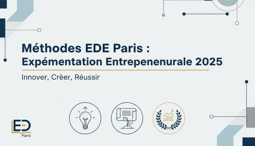 Méthodes EDE Paris : Expérimentation Entrepreneuriale 2025